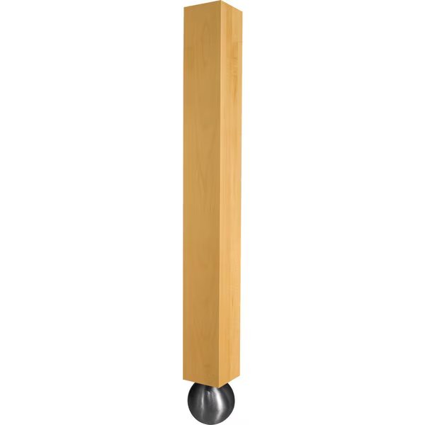 34 1/2 x 3 1/2 Conway Fusion Leg in Maple with Brushed Copper, Osborne Wood Products, Mfr#: 2406M-BCP